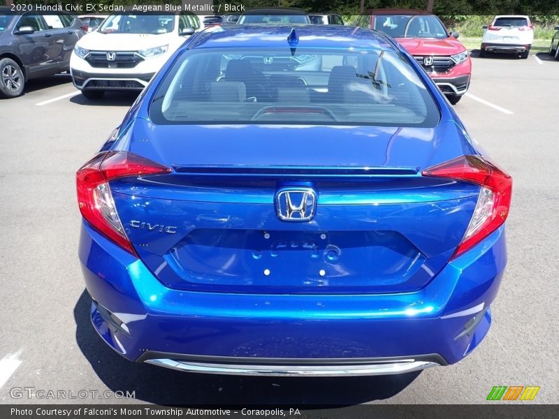 Aegean Blue Metallic / Black 2020 Honda Civic EX Sedan