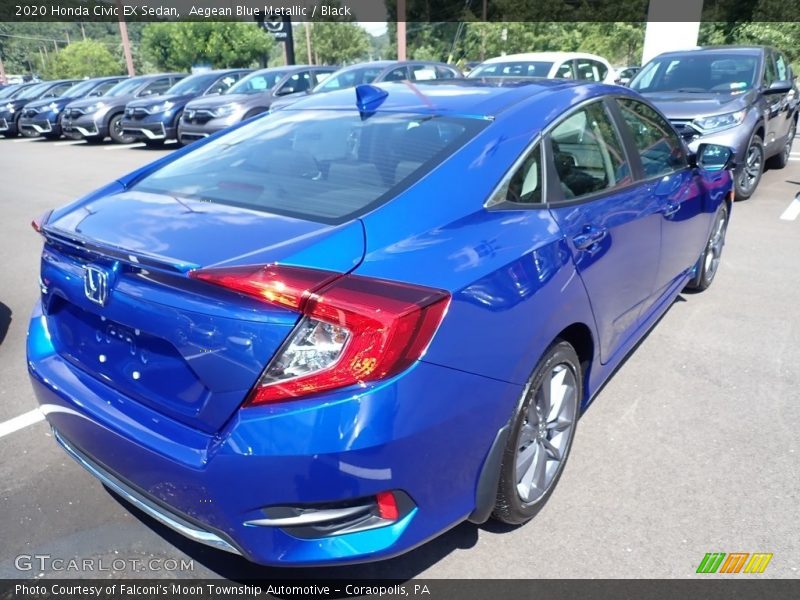 Aegean Blue Metallic / Black 2020 Honda Civic EX Sedan