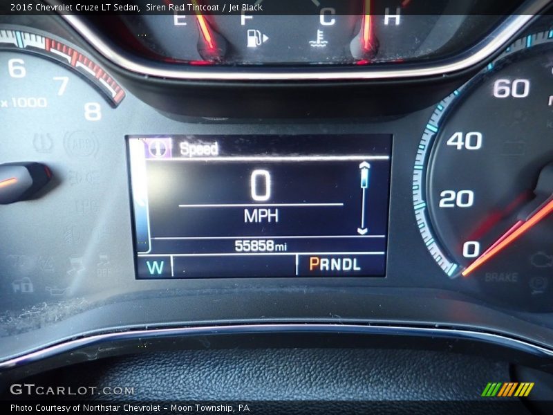 Siren Red Tintcoat / Jet Black 2016 Chevrolet Cruze LT Sedan