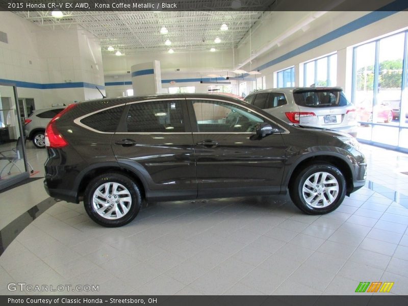 Kona Coffee Metallic / Black 2015 Honda CR-V EX AWD