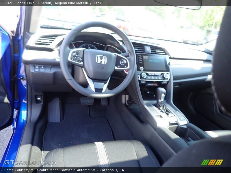 Aegean Blue Metallic / Black 2020 Honda Civic EX Sedan