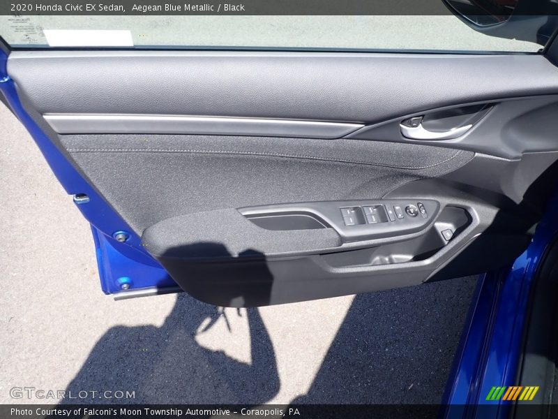 Aegean Blue Metallic / Black 2020 Honda Civic EX Sedan