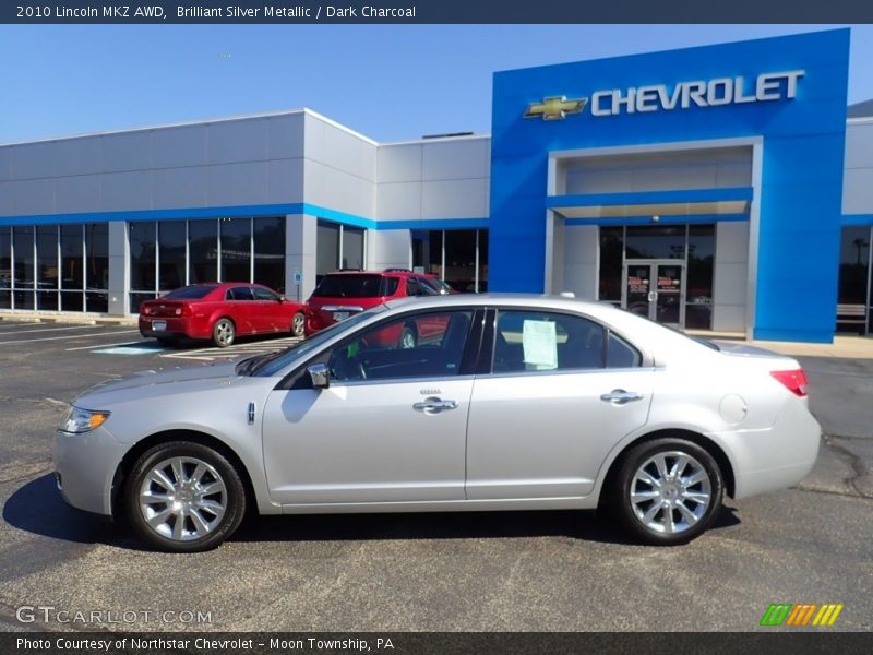 Brilliant Silver Metallic / Dark Charcoal 2010 Lincoln MKZ AWD