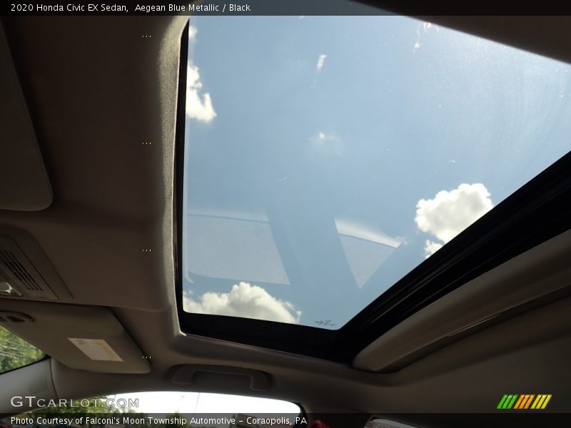 Aegean Blue Metallic / Black 2020 Honda Civic EX Sedan