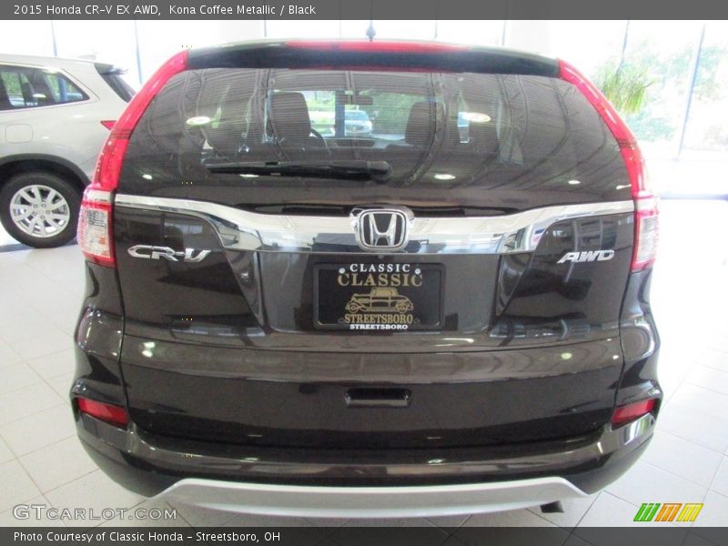Kona Coffee Metallic / Black 2015 Honda CR-V EX AWD