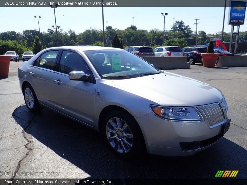 Brilliant Silver Metallic / Dark Charcoal 2010 Lincoln MKZ AWD