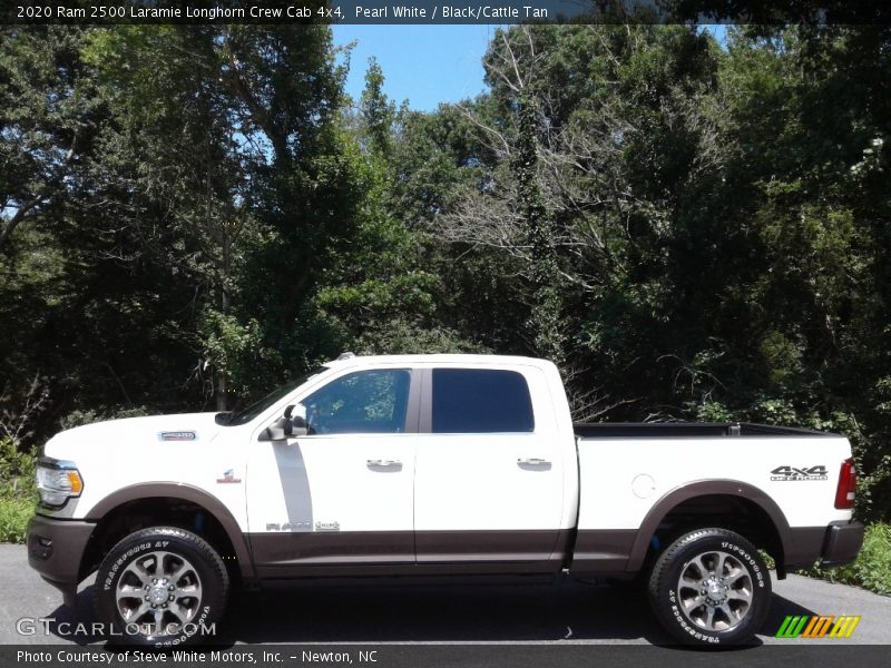 Pearl White / Black/Cattle Tan 2020 Ram 2500 Laramie Longhorn Crew Cab 4x4