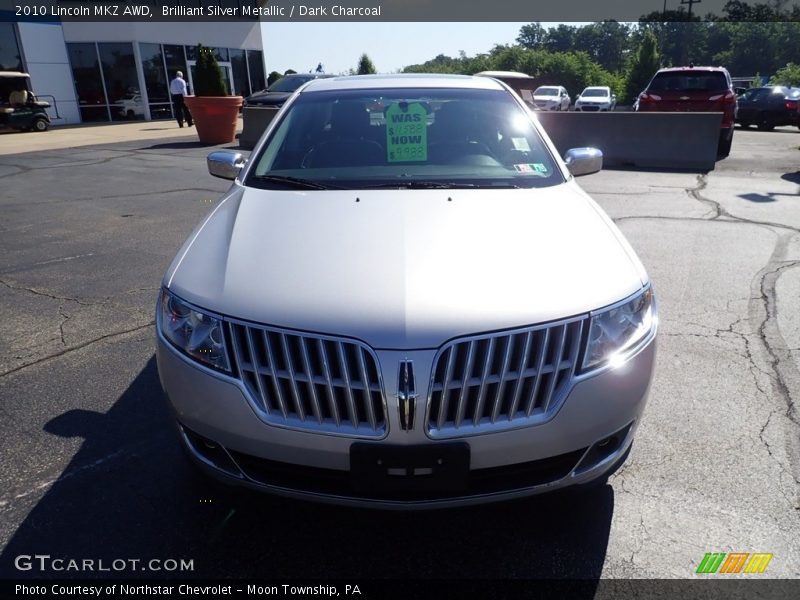 Brilliant Silver Metallic / Dark Charcoal 2010 Lincoln MKZ AWD