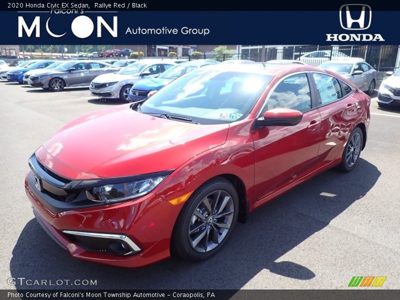 Rallye Red / Black 2020 Honda Civic EX Sedan