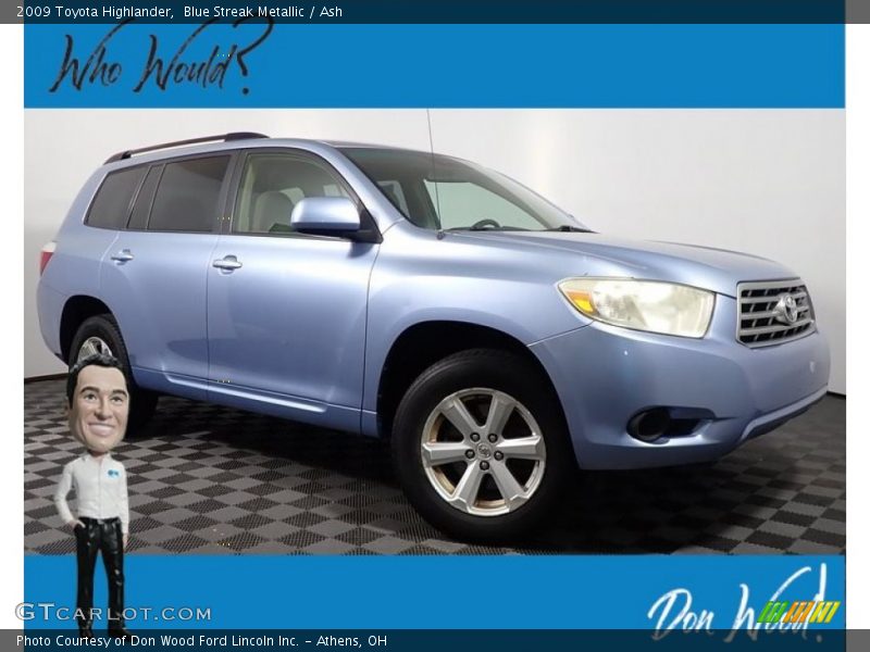 Blue Streak Metallic / Ash 2009 Toyota Highlander