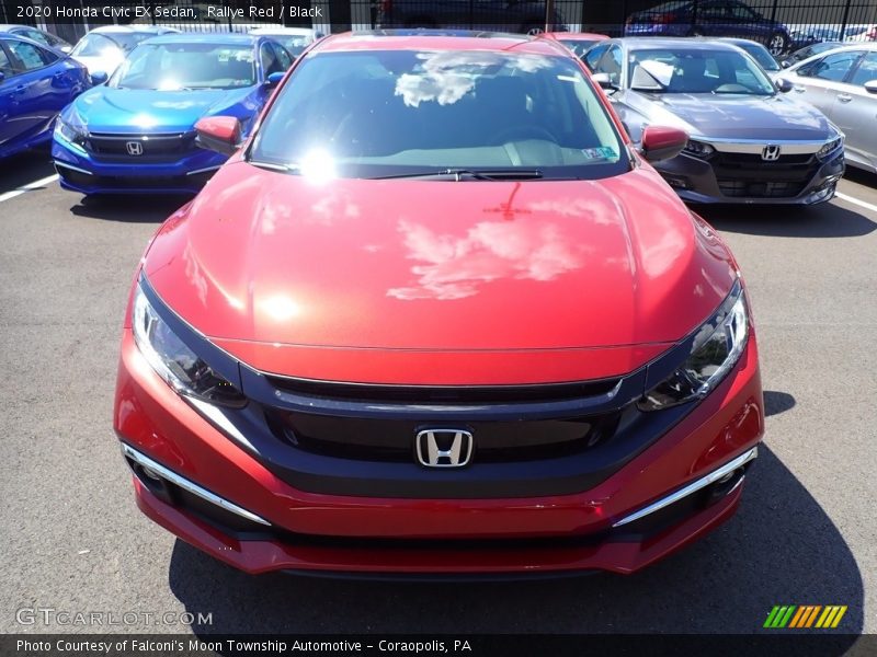 Rallye Red / Black 2020 Honda Civic EX Sedan