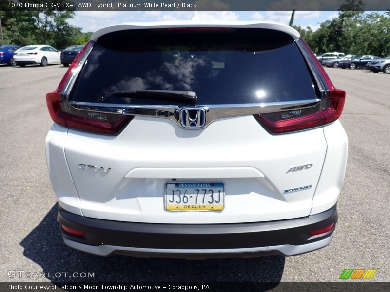 Platinum White Pearl / Black 2020 Honda CR-V EX-L AWD Hybrid