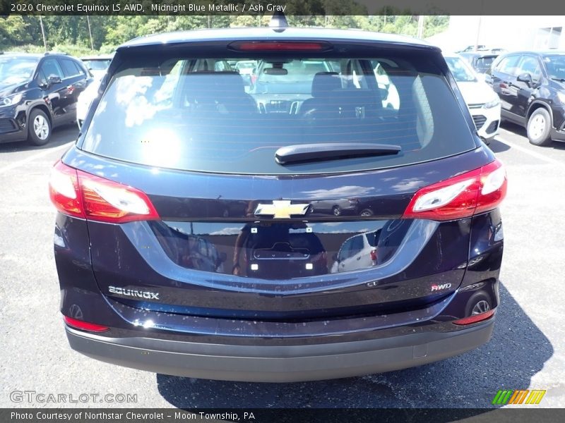 Midnight Blue Metallic / Ash Gray 2020 Chevrolet Equinox LS AWD