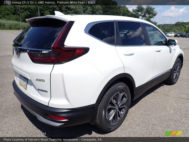 Platinum White Pearl / Black 2020 Honda CR-V EX-L AWD Hybrid