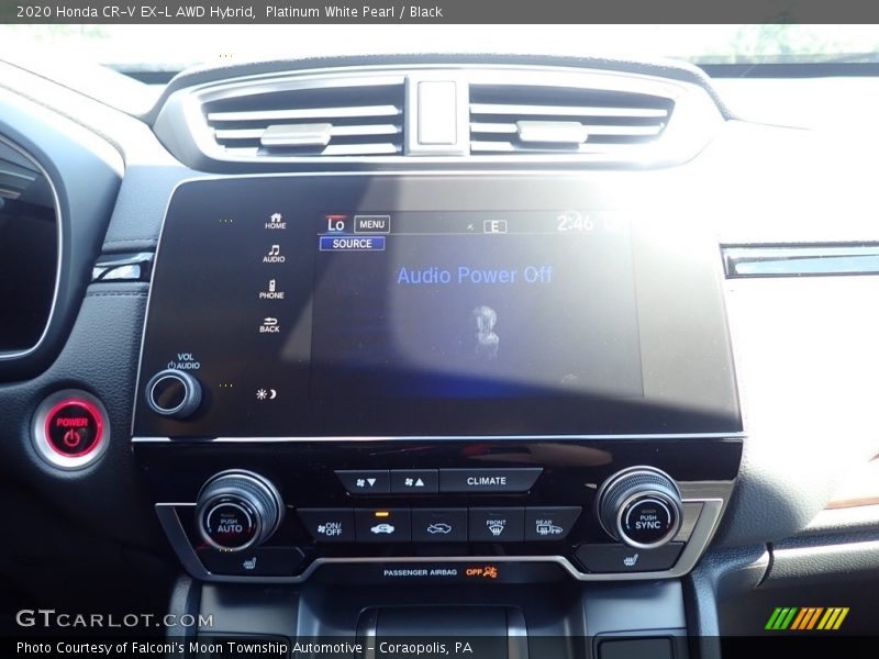 Platinum White Pearl / Black 2020 Honda CR-V EX-L AWD Hybrid