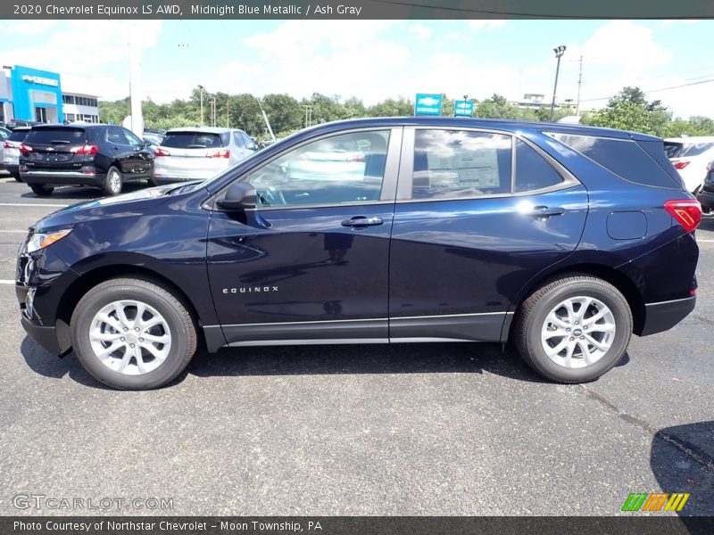 Midnight Blue Metallic / Ash Gray 2020 Chevrolet Equinox LS AWD