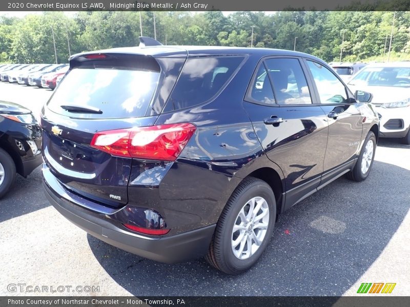Midnight Blue Metallic / Ash Gray 2020 Chevrolet Equinox LS AWD