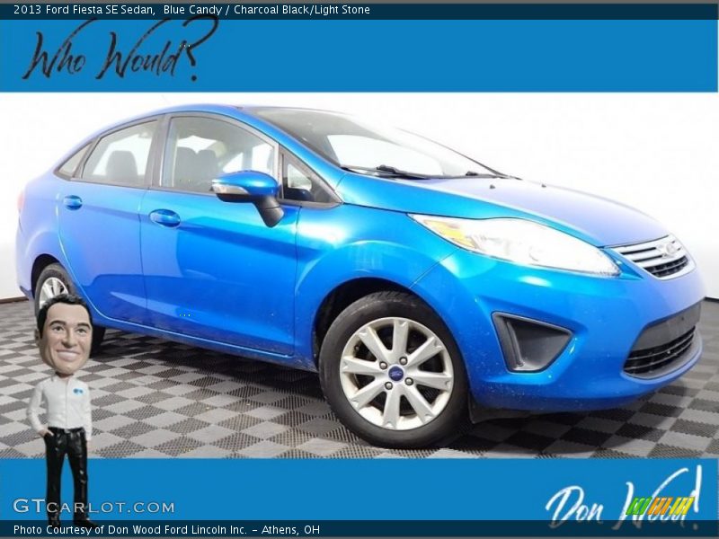 Blue Candy / Charcoal Black/Light Stone 2013 Ford Fiesta SE Sedan