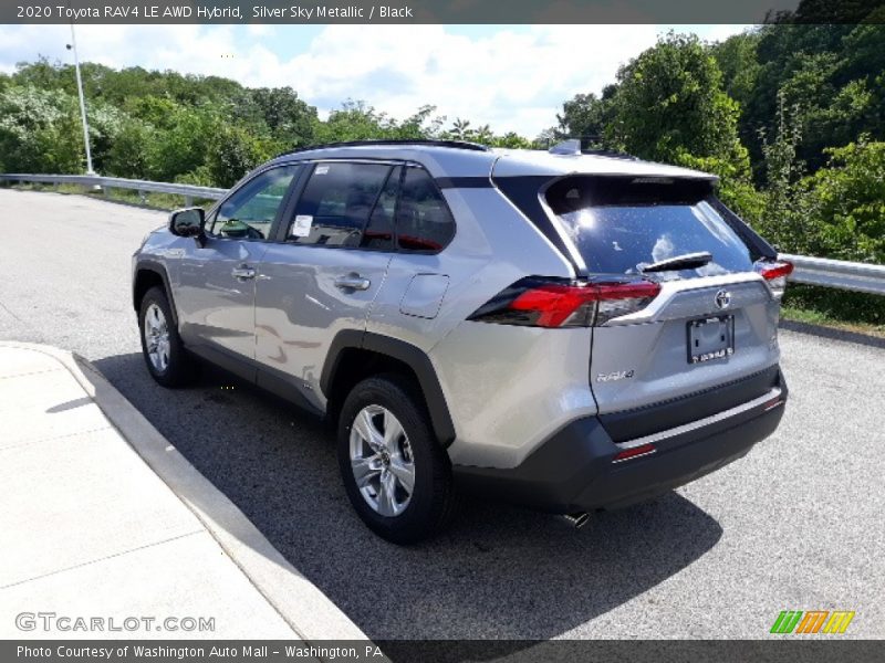 Silver Sky Metallic / Black 2020 Toyota RAV4 LE AWD Hybrid