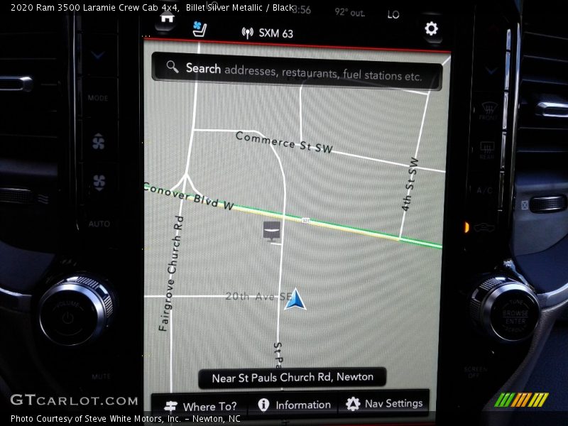 Navigation of 2020 3500 Laramie Crew Cab 4x4