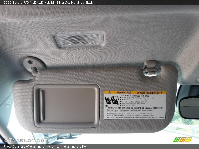 Silver Sky Metallic / Black 2020 Toyota RAV4 LE AWD Hybrid