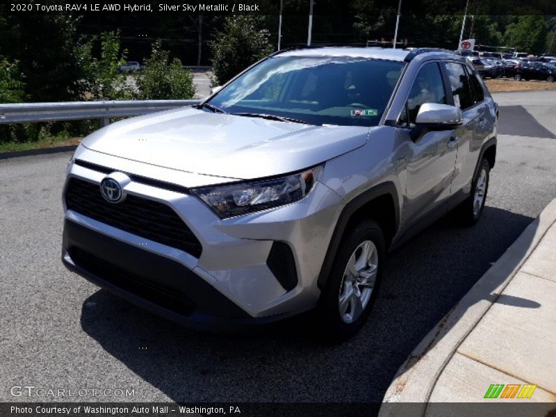 Silver Sky Metallic / Black 2020 Toyota RAV4 LE AWD Hybrid