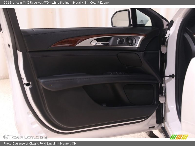 White Platinum Metallic Tri-Coat / Ebony 2018 Lincoln MKZ Reserve AWD