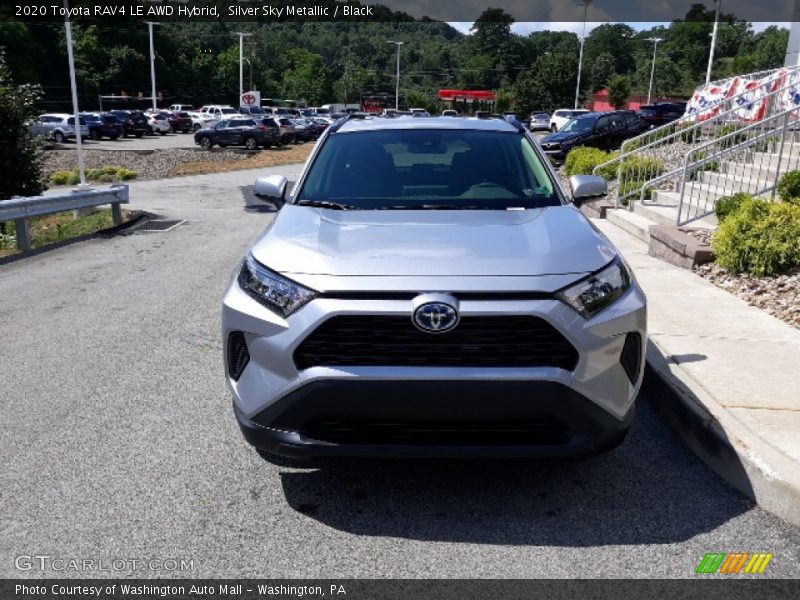 Silver Sky Metallic / Black 2020 Toyota RAV4 LE AWD Hybrid