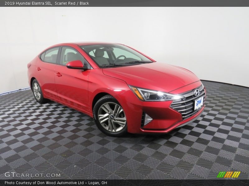 Scarlet Red / Black 2019 Hyundai Elantra SEL