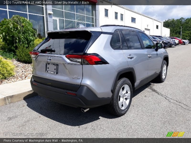 Silver Sky Metallic / Black 2020 Toyota RAV4 LE AWD Hybrid