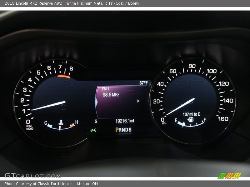  2018 MKZ Reserve AWD Reserve AWD Gauges