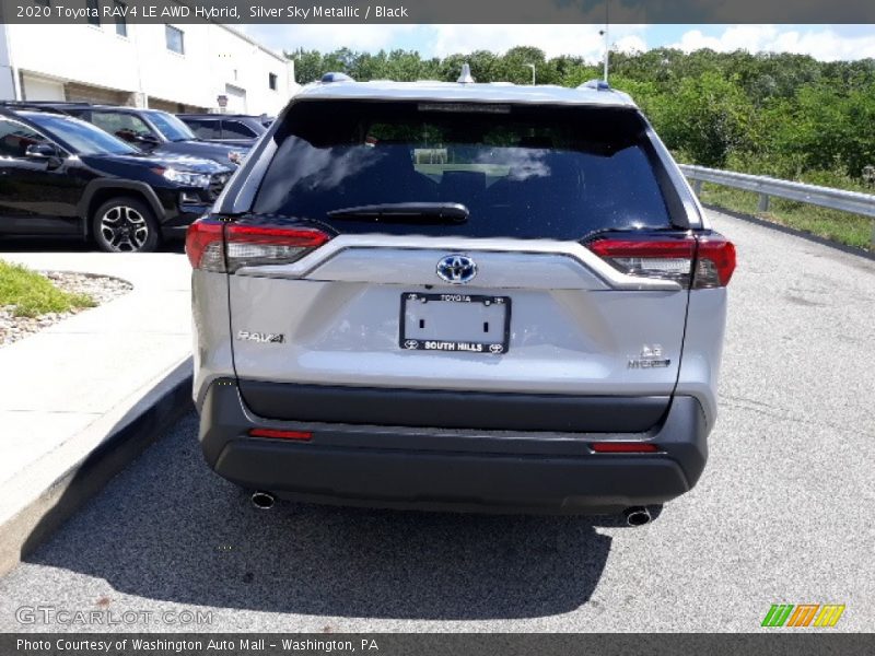 Silver Sky Metallic / Black 2020 Toyota RAV4 LE AWD Hybrid