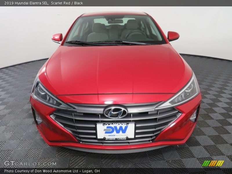 Scarlet Red / Black 2019 Hyundai Elantra SEL