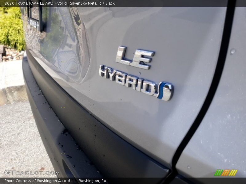 Silver Sky Metallic / Black 2020 Toyota RAV4 LE AWD Hybrid