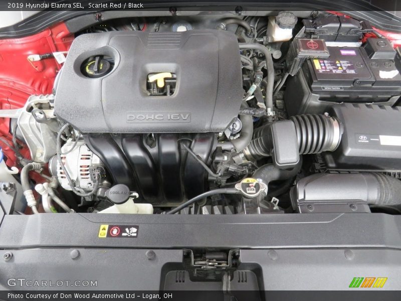 Scarlet Red / Black 2019 Hyundai Elantra SEL