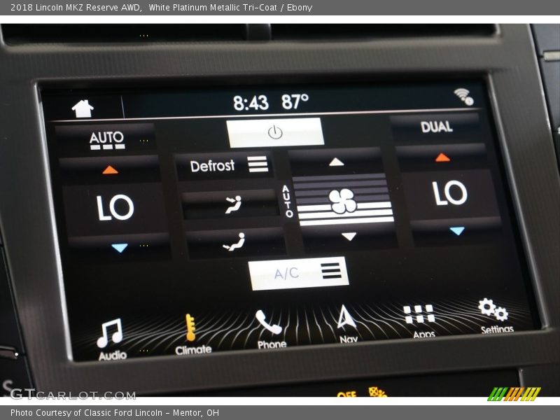 White Platinum Metallic Tri-Coat / Ebony 2018 Lincoln MKZ Reserve AWD