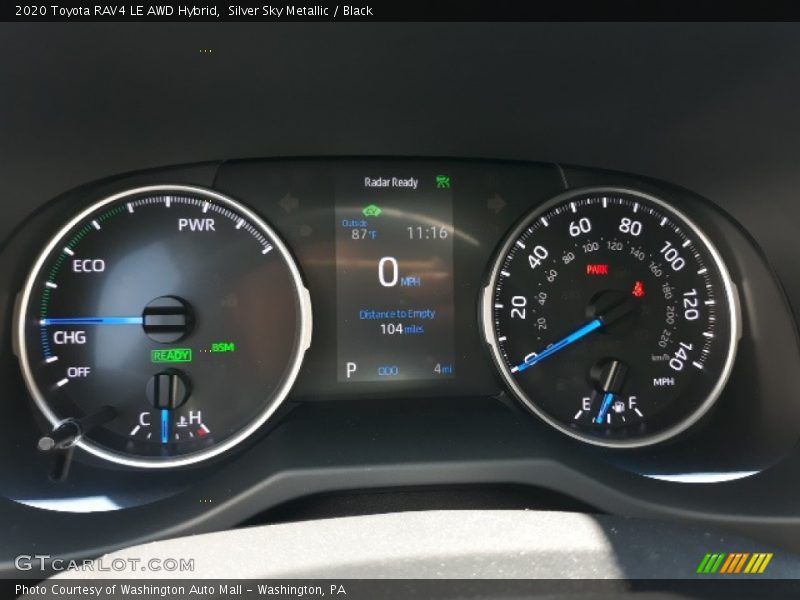 Silver Sky Metallic / Black 2020 Toyota RAV4 LE AWD Hybrid