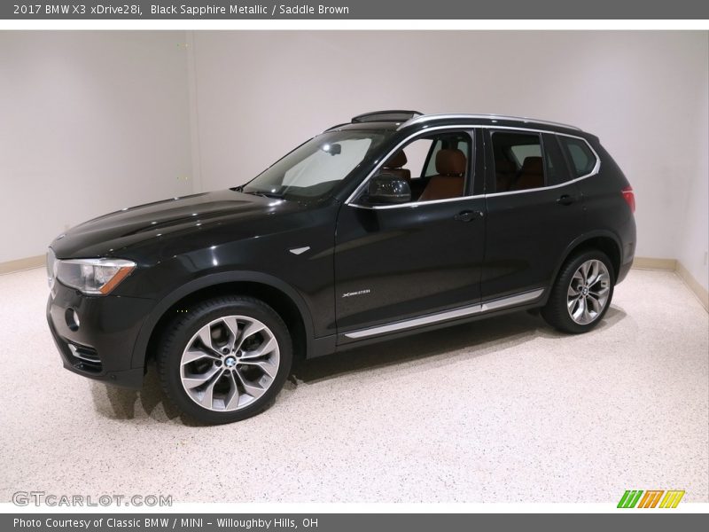 Black Sapphire Metallic / Saddle Brown 2017 BMW X3 xDrive28i