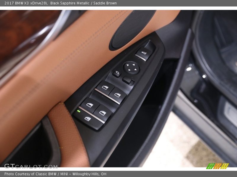 Black Sapphire Metallic / Saddle Brown 2017 BMW X3 xDrive28i