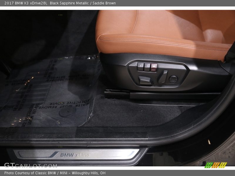 Black Sapphire Metallic / Saddle Brown 2017 BMW X3 xDrive28i