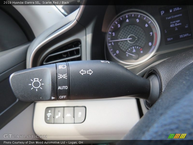 Scarlet Red / Black 2019 Hyundai Elantra SEL