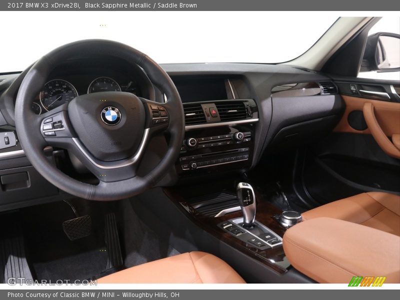 Black Sapphire Metallic / Saddle Brown 2017 BMW X3 xDrive28i