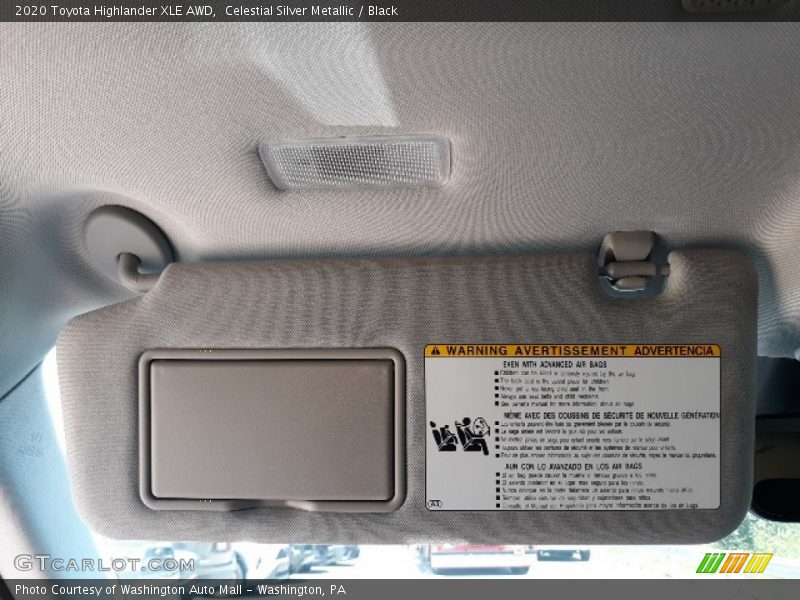 Celestial Silver Metallic / Black 2020 Toyota Highlander XLE AWD
