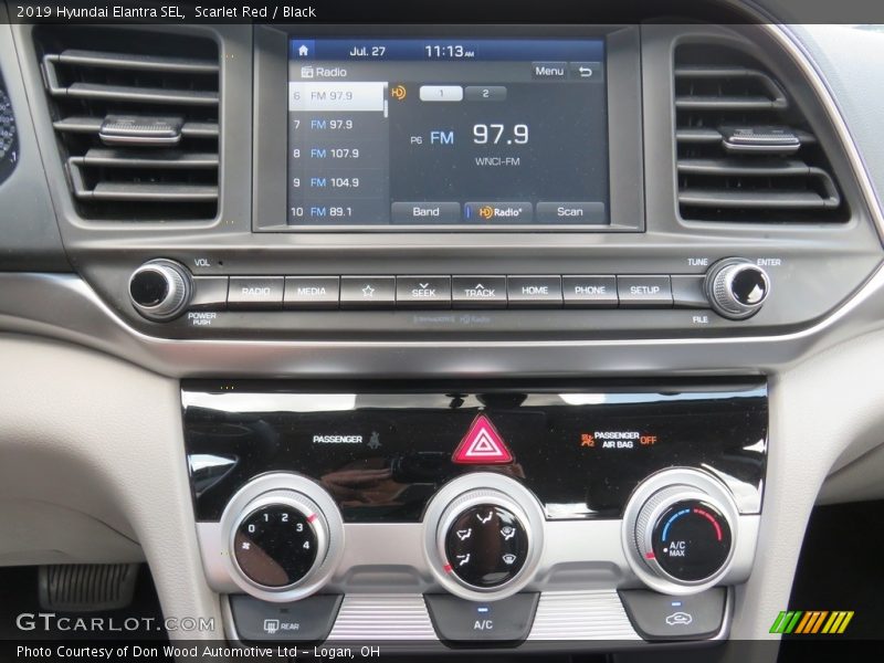 Scarlet Red / Black 2019 Hyundai Elantra SEL