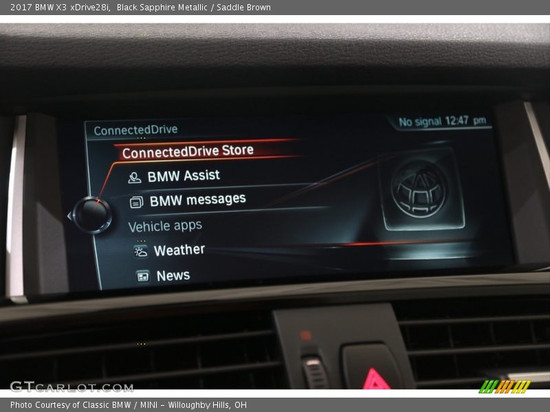 Black Sapphire Metallic / Saddle Brown 2017 BMW X3 xDrive28i