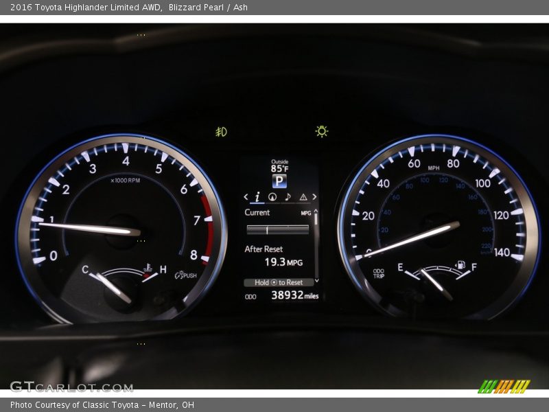 Blizzard Pearl / Ash 2016 Toyota Highlander Limited AWD