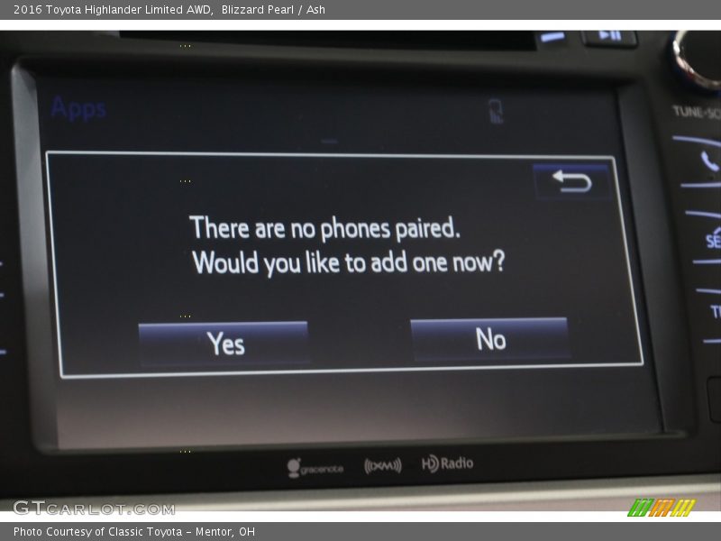 Blizzard Pearl / Ash 2016 Toyota Highlander Limited AWD