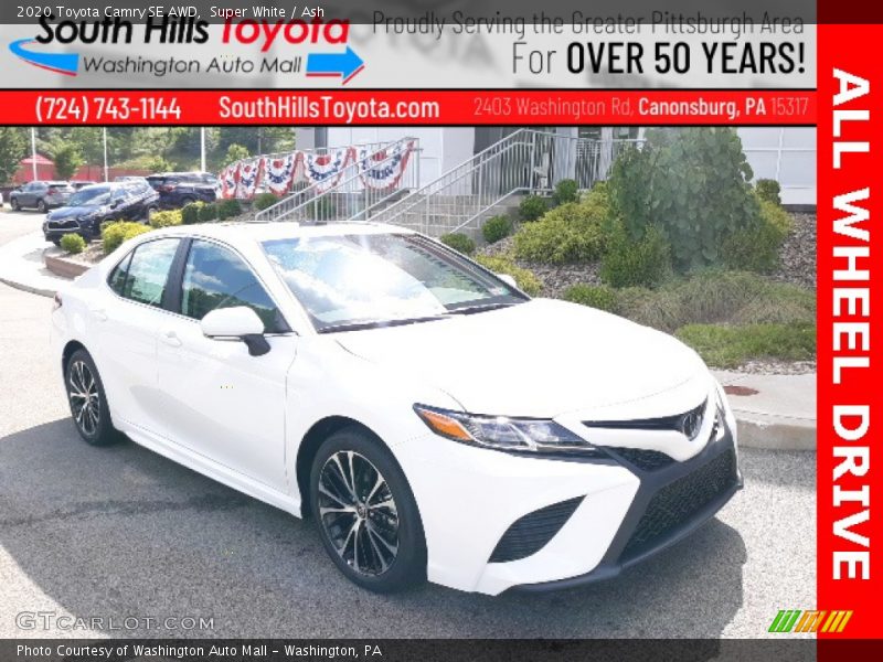 Super White / Ash 2020 Toyota Camry SE AWD
