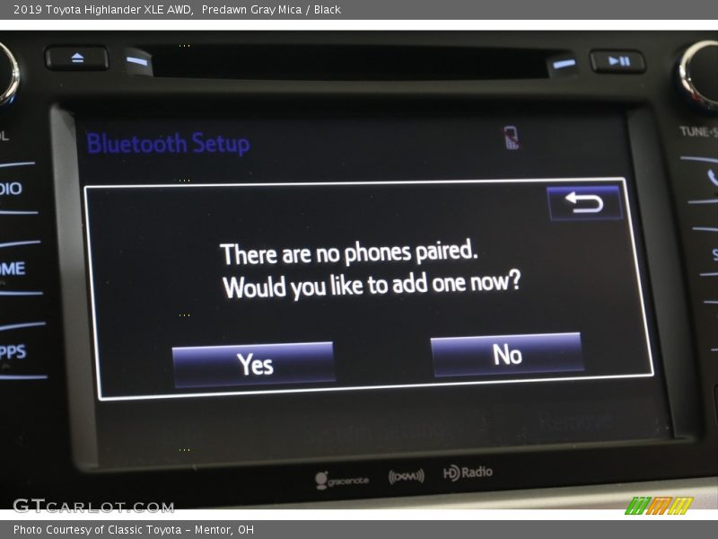 Predawn Gray Mica / Black 2019 Toyota Highlander XLE AWD