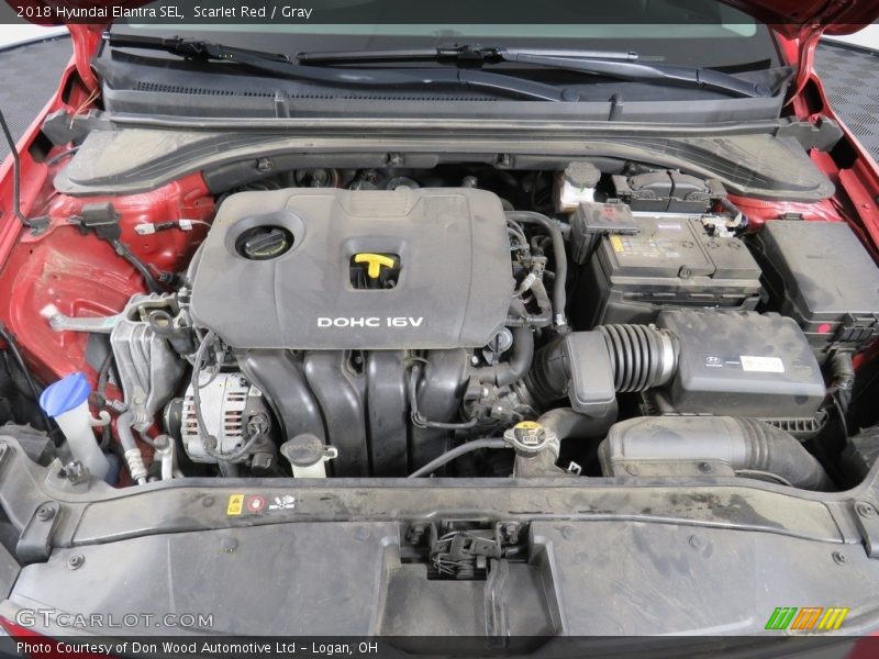 Scarlet Red / Gray 2018 Hyundai Elantra SEL